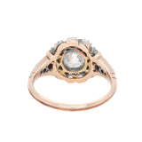 Early Victorian Old Cut Diamond Cluster Ring-Charlotte Sayers Antique Jewellery