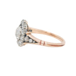 Early Victorian Old Cut Diamond Cluster Ring-Charlotte Sayers Antique Jewellery