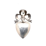 Early Victorian Paste Heart and Bow Pendant-Charlotte Sayers Antique Jewellery