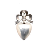 Early Victorian Paste Heart and Bow Pendant-Charlotte Sayers Antique Jewellery