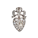 Early Victorian Paste Heart and Bow Pendant-Charlotte Sayers Antique Jewellery