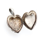 Early Victorian Silver Heart Locket-Charlotte Sayers Antique Jewellery