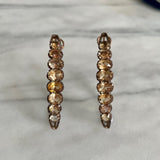 Early Victorian Topaz Hoop Earrings-Charlotte Sayers Antique Jewellery