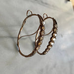 Early Victorian Topaz Hoop Earrings-Charlotte Sayers Antique Jewellery