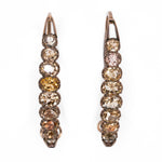 Early Victorian Topaz Hoop Earrings-Charlotte Sayers Antique Jewellery