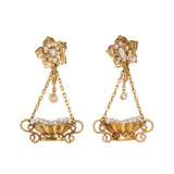 Victorian Pearl Basket Earrings