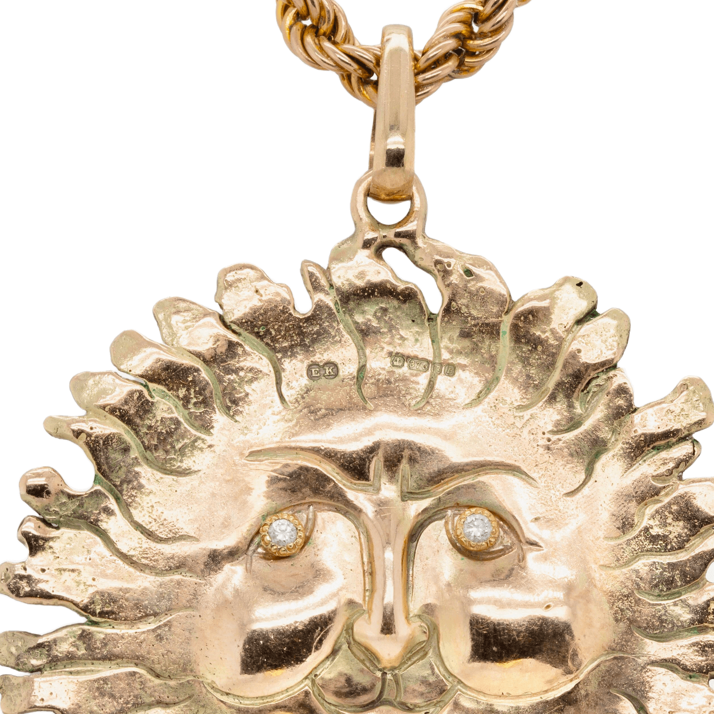 Edmund Kaszewski Smiling Sun Necklace-Charlotte Sayers Antique Jewellery
