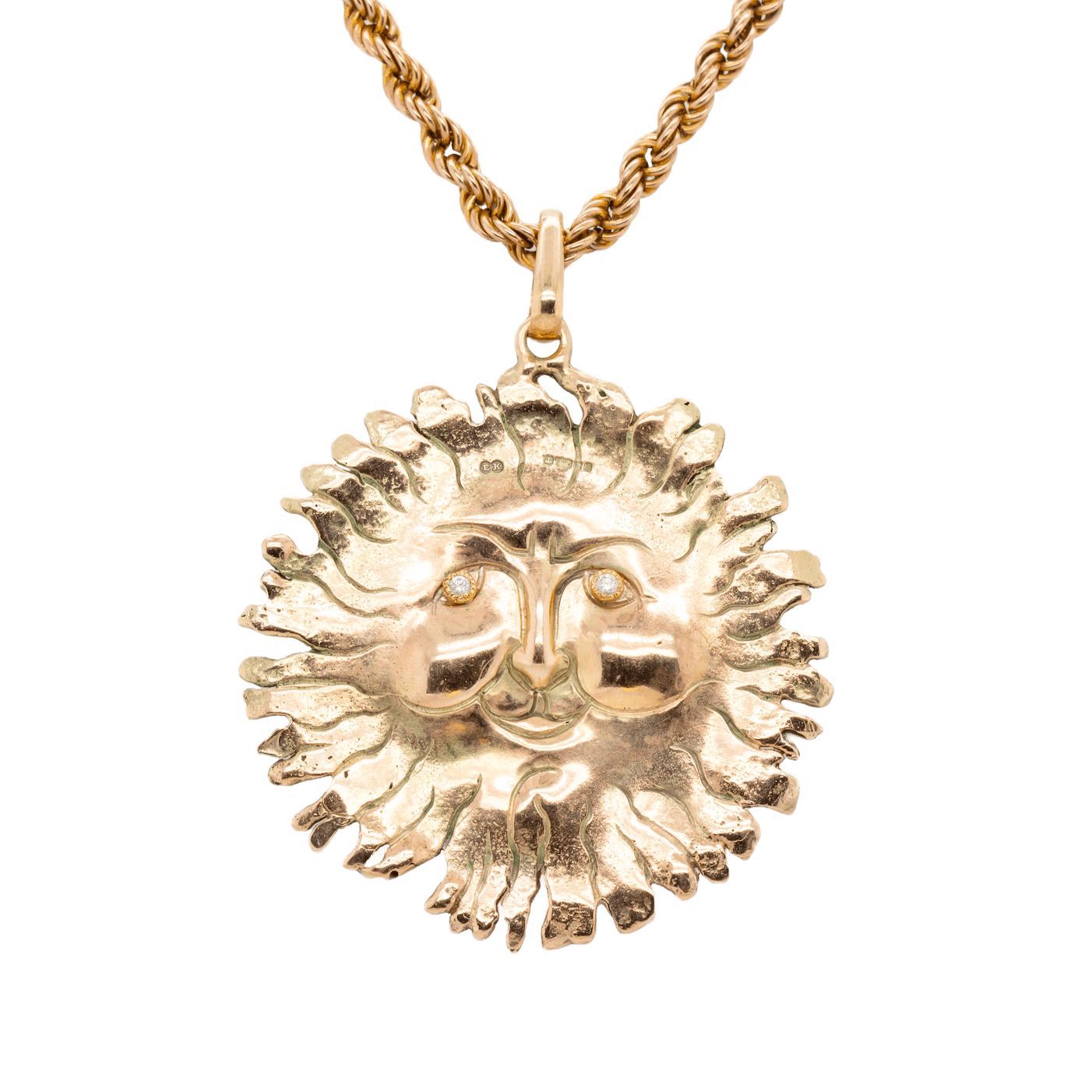 Edmund Kaszewski Smiling Sun Necklace-Charlotte Sayers Antique Jewellery