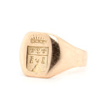 Edwardian 18ct Gold Signet Ring-Charlotte Sayers Antique Jewellery