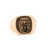 Edwardian 18ct Gold Signet Ring-Charlotte Sayers Antique Jewellery