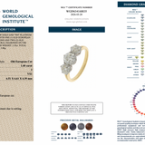 Edwardian 2.55 Carat Three Stone Diamond Ring-Charlotte Sayers Antique Jewellery