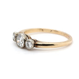 Edwardian 3 Stone Diamond Ring-Charlotte Sayers Antique Jewellery