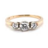 Edwardian 3 Stone Diamond Ring-Charlotte Sayers Antique Jewellery