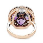 Edwardian Amethyst and Diamond Ring-Charlotte Sayers Antique Jewellery