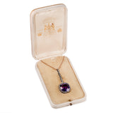 Edwardian Amethyst and Paste Necklace-Charlotte Sayers Antique Jewellery