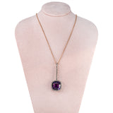 Edwardian Amethyst and Paste Necklace-Charlotte Sayers Antique Jewellery