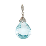 Edwardian Aquamarine Pendant-Charlotte Sayers Antique Jewellery