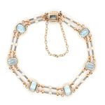 Edwardian Aquamarine and Pearl Bracelet-Charlotte Sayers Antique Jewellery