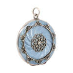 Edwardian Blue Enamel Locket-Charlotte Sayers Antique Jewellery