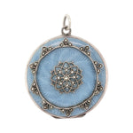 Edwardian Blue Enamel Locket-Charlotte Sayers Antique Jewellery