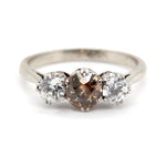 Edwardian Brown Diamond Ring-Charlotte Sayers Antique Jewellery