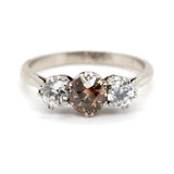 Edwardian Brown Diamond Ring-Charlotte Sayers Antique Jewellery