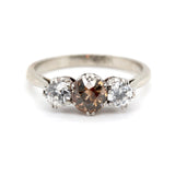 Edwardian Brown Diamond Ring-Charlotte Sayers Antique Jewellery