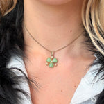 Edwardian Chalcedony Clover Pendant-Charlotte Sayers Antique Jewellery