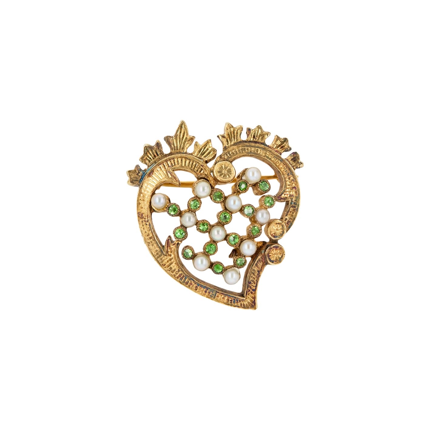 Edwardian Child & Child Heart Brooch-Charlotte Sayers Antique Jewellery