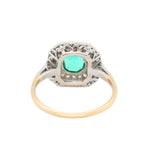 Edwardian Colombian Emerald and Diamond Ring-Charlotte Sayers Antique Jewellery