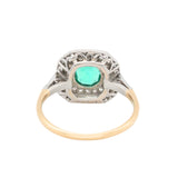 Edwardian Colombian Emerald and Diamond Ring-Charlotte Sayers Antique Jewellery