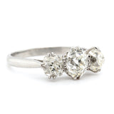 Edwardian Diamond 3 Stone Ring-Charlotte Sayers Antique Jewellery