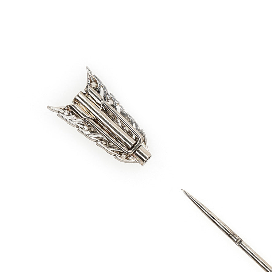 Edwardian Diamond Arrow Pin-Charlotte Sayers Antique Jewellery