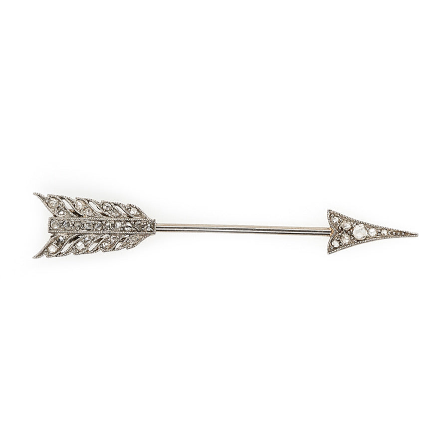 Edwardian Diamond Arrow Pin-Charlotte Sayers Antique Jewellery