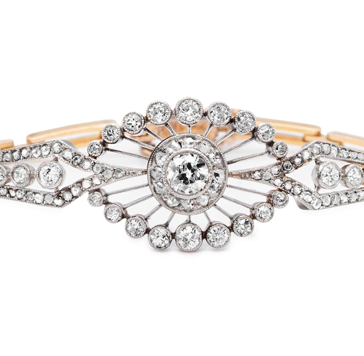 Edwardian Diamond Bracelet-Charlotte Sayers Antique Jewellery