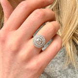 Edwardian Diamond Circular Cluster Ring-Charlotte Sayers Antique Jewellery