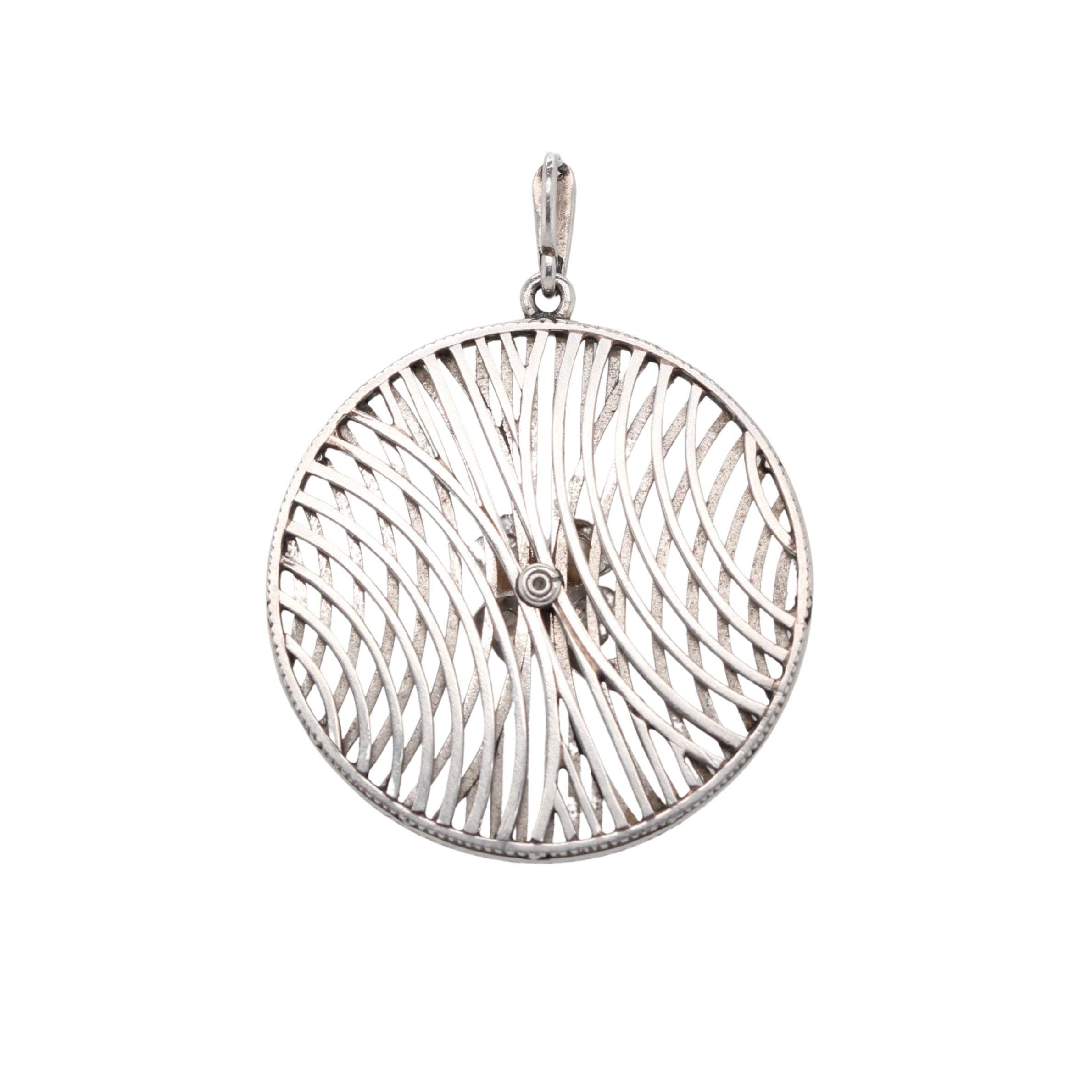 Edwardian Diamond Clover Pendant-Charlotte Sayers Antique Jewellery