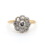 Edwardian Diamond Cluster Ring-Charlotte Sayers Antique Jewellery