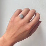 Edwardian Diamond Cluster Ring-Charlotte Sayers Antique Jewellery