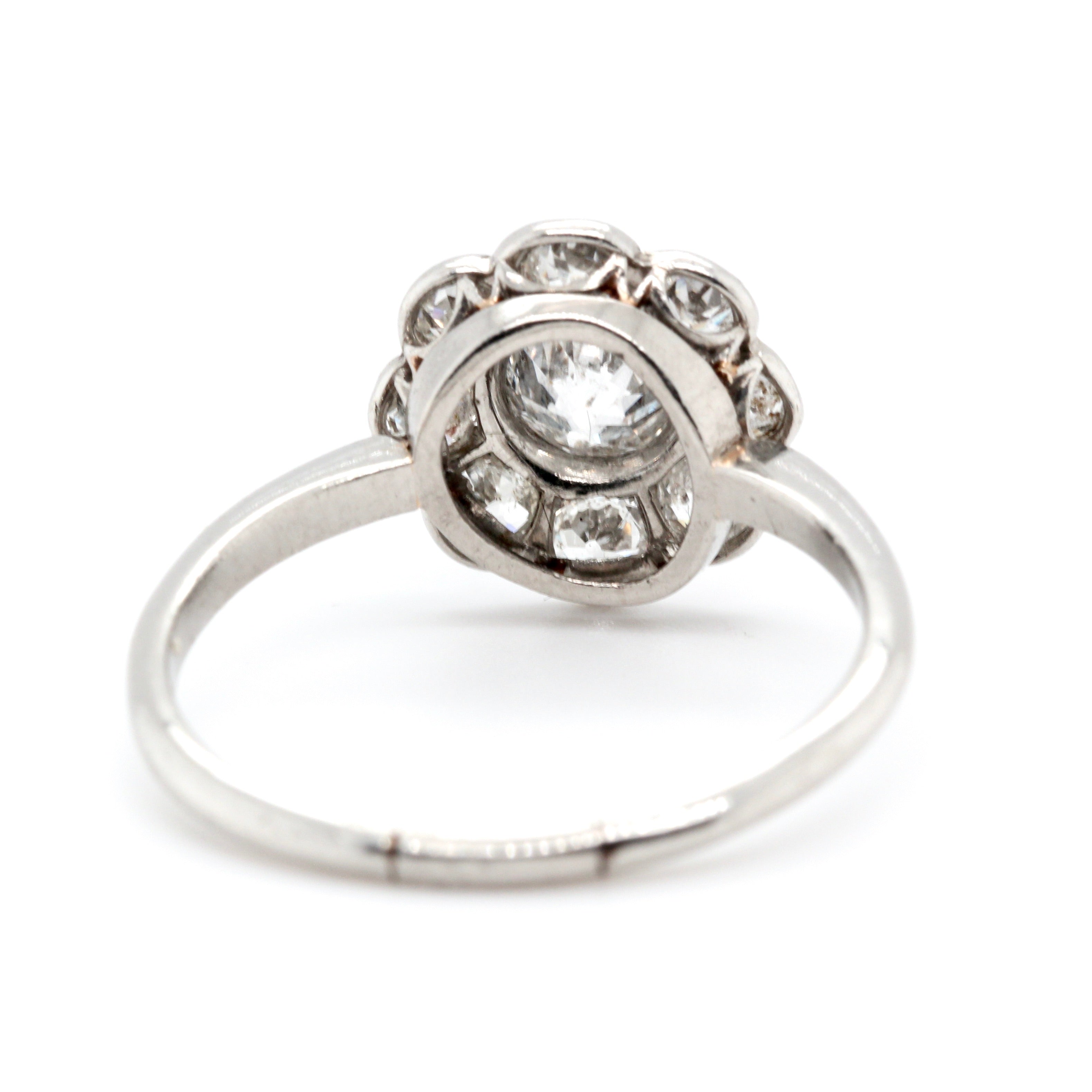 Edwardian Diamond Cluster Ring-Charlotte Sayers Antique Jewellery