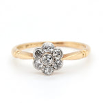 Edwardian Diamond Cluster Ring-Charlotte Sayers Antique Jewellery