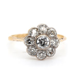 Edwardian Diamond Cluster Ring-Charlotte Sayers Antique Jewellery