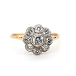 Edwardian Diamond Cluster Ring-Charlotte Sayers Antique Jewellery