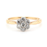 Edwardian Diamond Cluster Ring-Charlotte Sayers Antique Jewellery