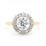 Edwardian Diamond Cluster Ring-Charlotte Sayers Antique Jewellery