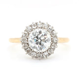 Edwardian Diamond Cluster Ring-Charlotte Sayers Antique Jewellery