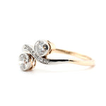 Edwardian Diamond Crossover Ring-Charlotte Sayers Antique Jewellery