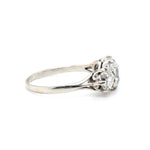 Edwardian Diamond Cushion Cut Ring-Charlotte Sayers Antique Jewellery