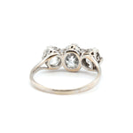 Edwardian Diamond Cushion Cut Ring-Charlotte Sayers Antique Jewellery