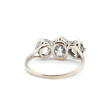 Edwardian Diamond Cushion Cut Ring-Charlotte Sayers Antique Jewellery